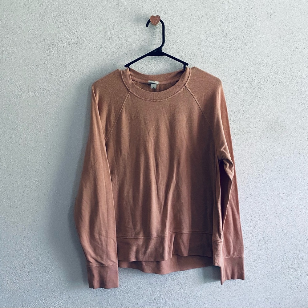 A New Day Pink Long Sleeve Relaxed Crewneck Sweatshirt
